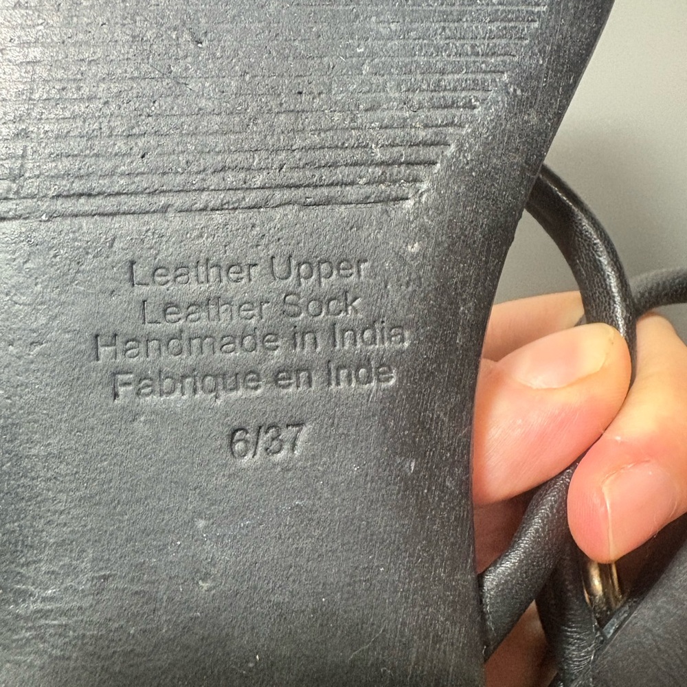 JEFFREY CAMPBELL Binny Toe Loop Sandals in Black and Gold - Picture 6 of 8